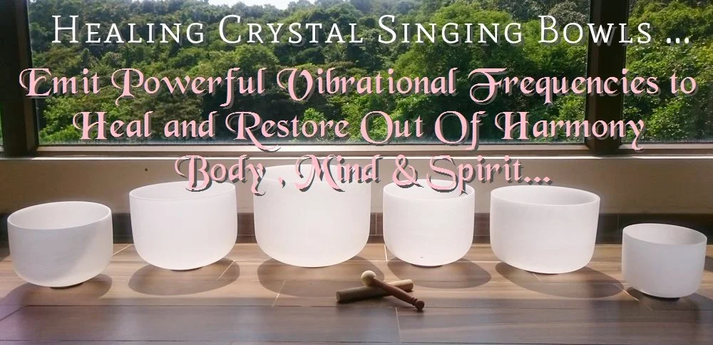 Crystal singing bowls used for sound healing Crystal singing bowls used for sound healing